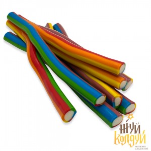 Мармелад палочки гигантские разноцветные со сливочной начинкой - 100 грамм